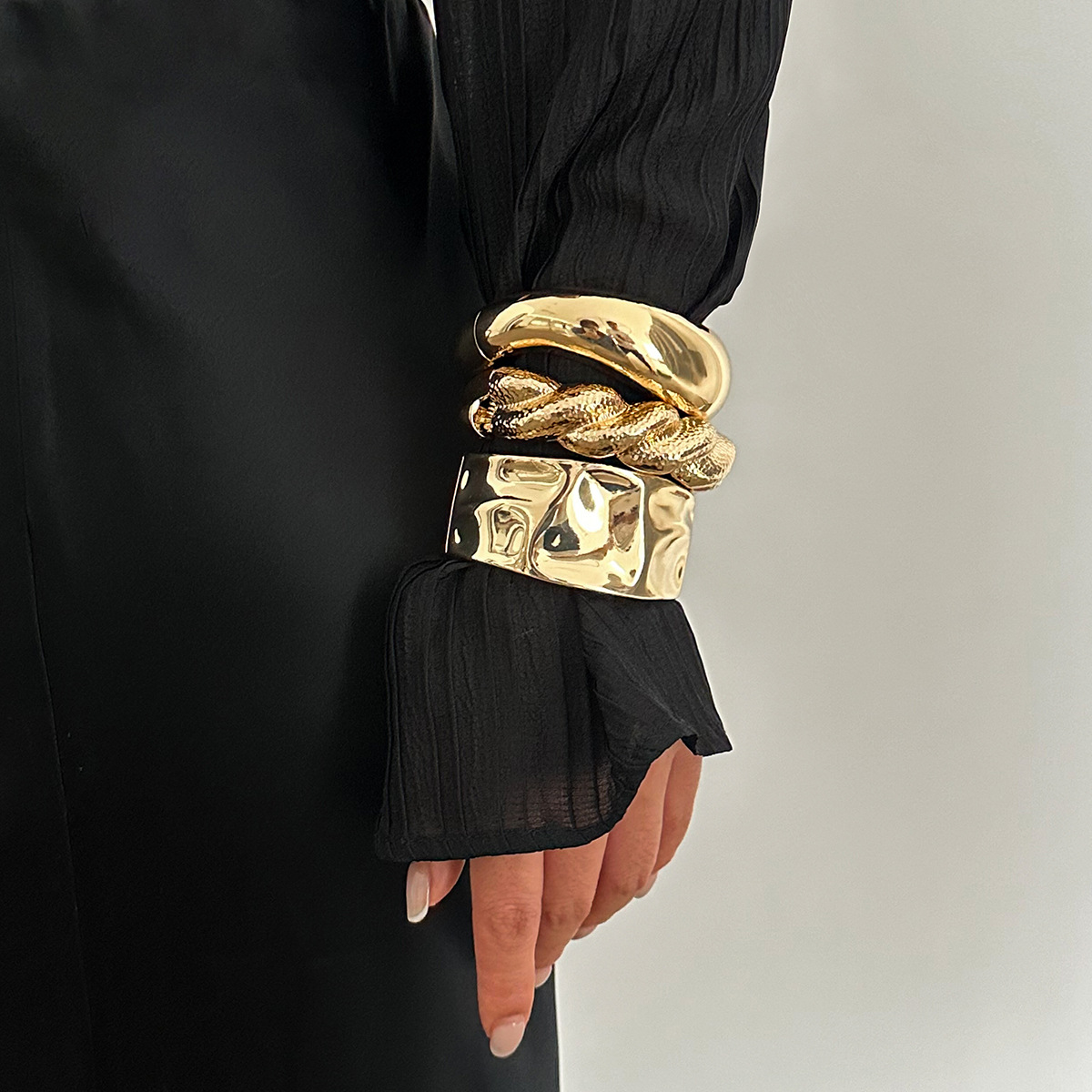 Vintage Gold Color Hip Hop Met - Women'S Emo Accessories recension och pris