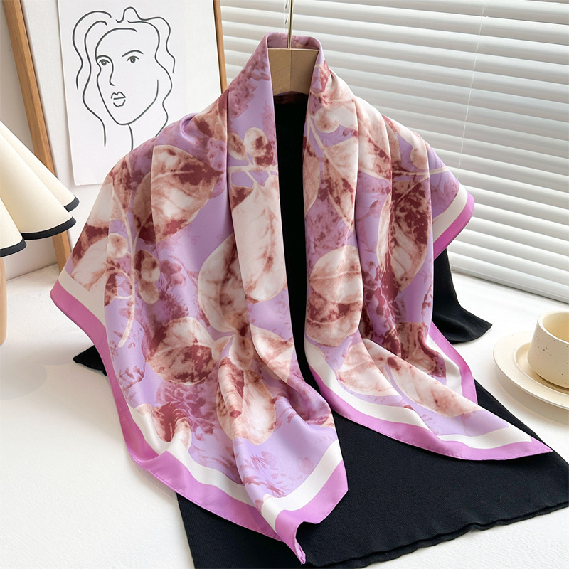 Retro 90cm Printed Large Squar - Silk Scarf Square recension och pris