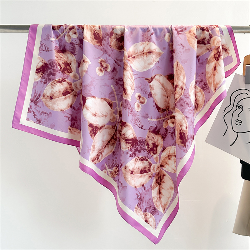Retro 90cm Printed Large Squar - Silk Scarf Square recension och pris