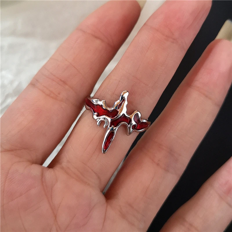Goth Punk Retro Red Crystal Lo - Women'S Red Accessories recension och pris