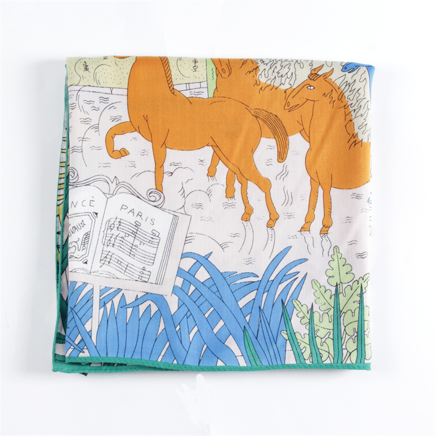 POBING Silk Cashmere Scarf Wom - Silk Scarf Square recension och pris